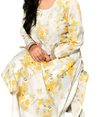 LUCKNOWI  CHIKANKARI KURTI