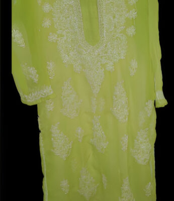 Georgette chikankari kurti