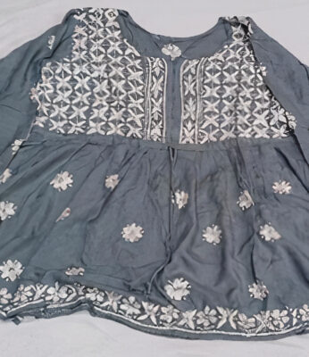 CHIKANKARI KURTI SHORT (CHOLI)