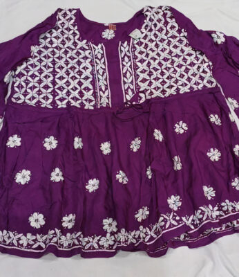 CHIKANKARI KURTI SHORT (CHOLI)