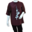 Sword Print Maroon Oversized T-Shirt