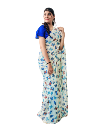 Trending Lightweight Butterfly Print Saree