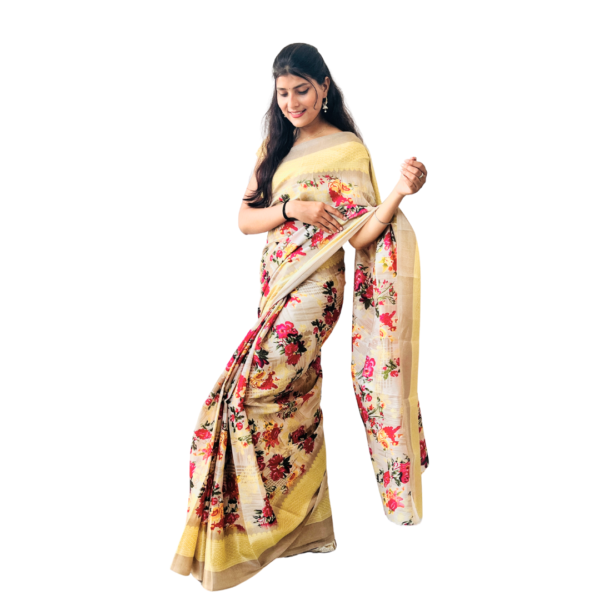Floral Print Saree For Women