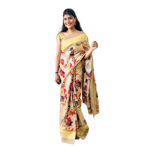Floral Print Saree For Women - luxabord