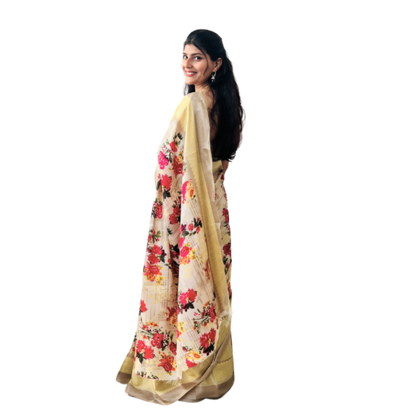 Floral Print Saree For Women