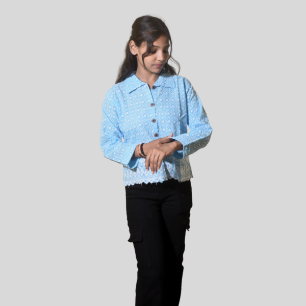 Traditional Embroidered Women's Full Sleeve Shirt