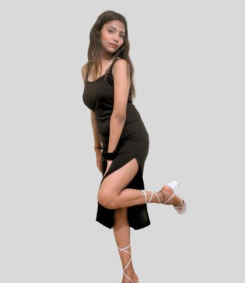 Sleeveless Black Bodycon Dress For Women