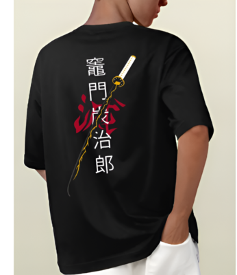 Anime Inspired Sword Printed T shirts For Men