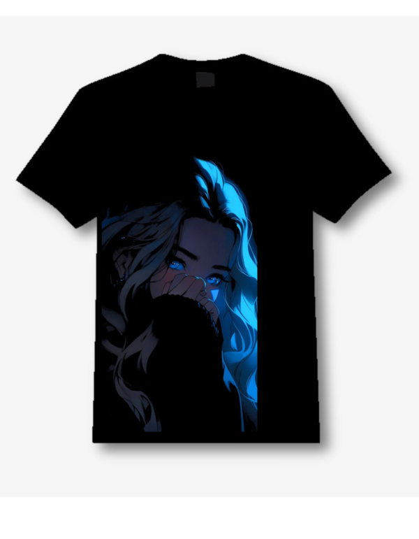 Beautiful Anime Girl Graphic T-Shirt With Neon Print